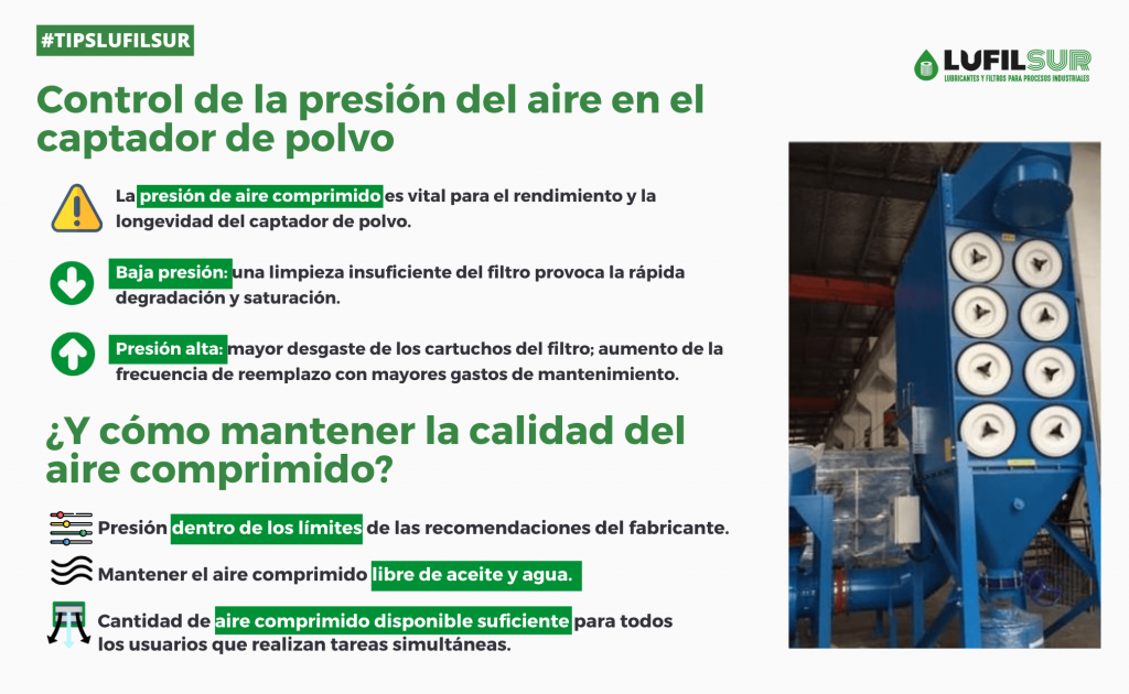 Mantenimiento eficiente del captador de polvo