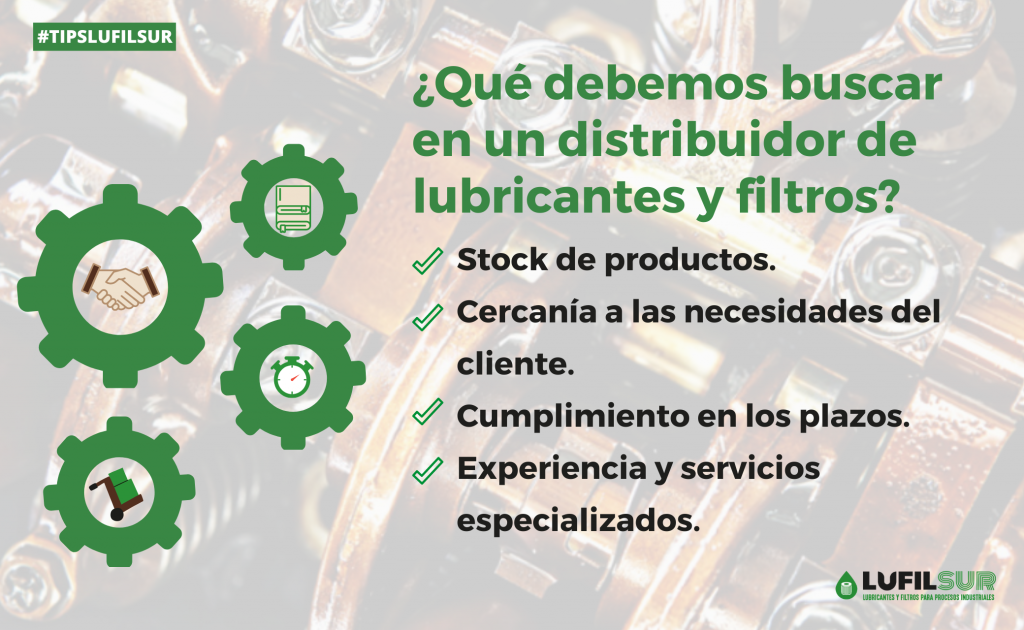 Valores del distribuidor de lubricantes y filtros