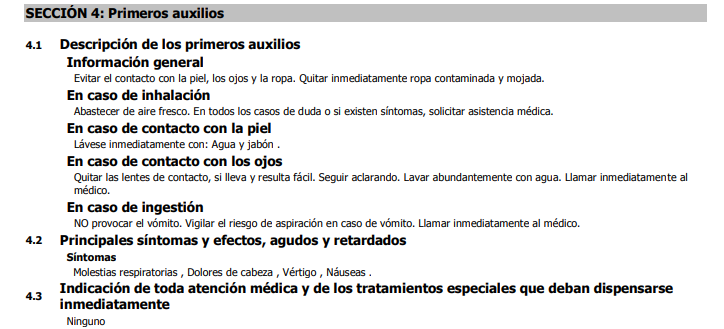 ficha de seguridad (FDS)